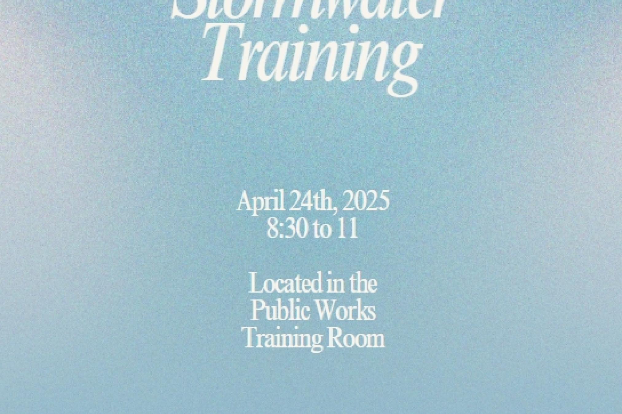 Stormwater Annual Training