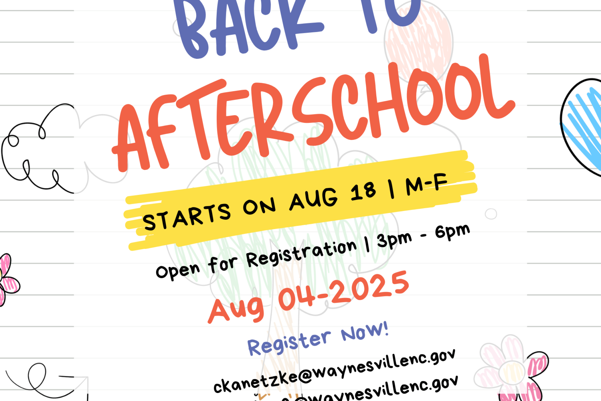 Back to Afterschool Flyer 